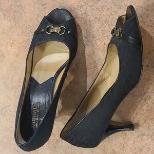 Michael Kors Monogram Kitten Heels